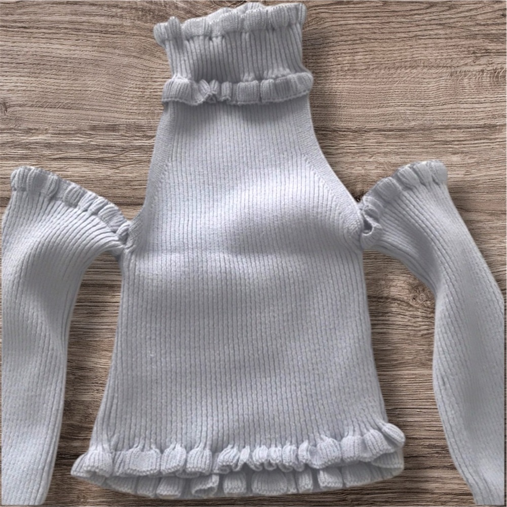 ASOS x LASULA Knitted Choker Top Grey - Picture 3 of 5